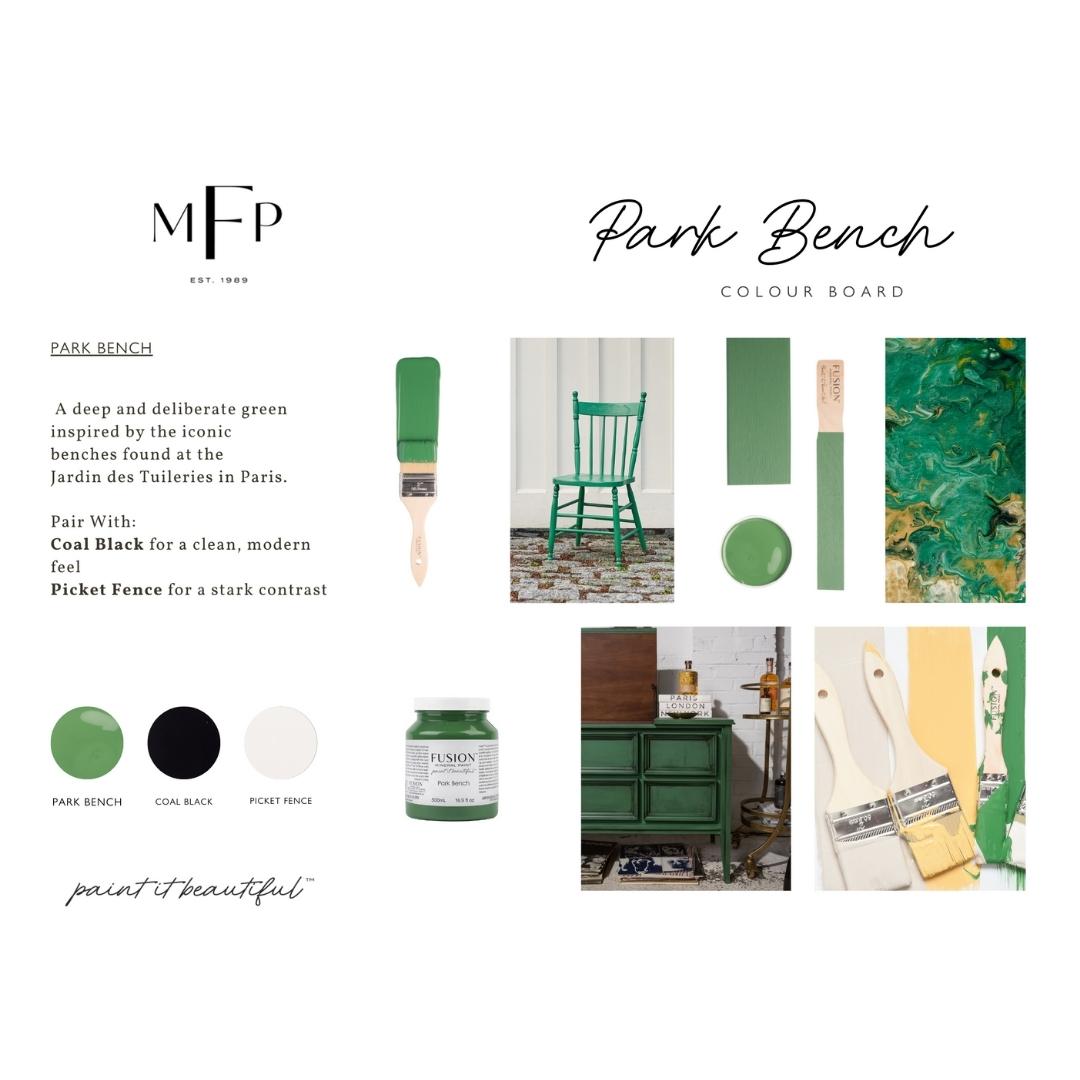 Park Bench | Fusion™ Mineral Paint | Metsänvihreä mineraalimaali